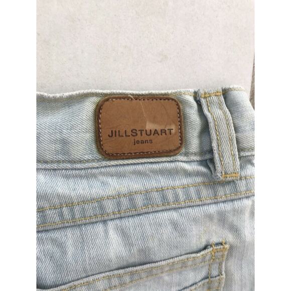 Jill Stuart Cotton Side Slit Straight Leg Denim Jeans FLAWS - Picture 12 of 12